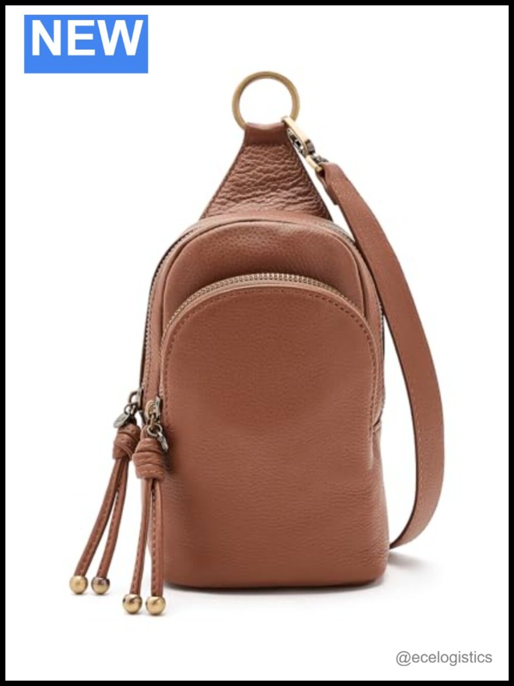HOBO Cass Small Sling Leather Crossbody Bag Hands-Free